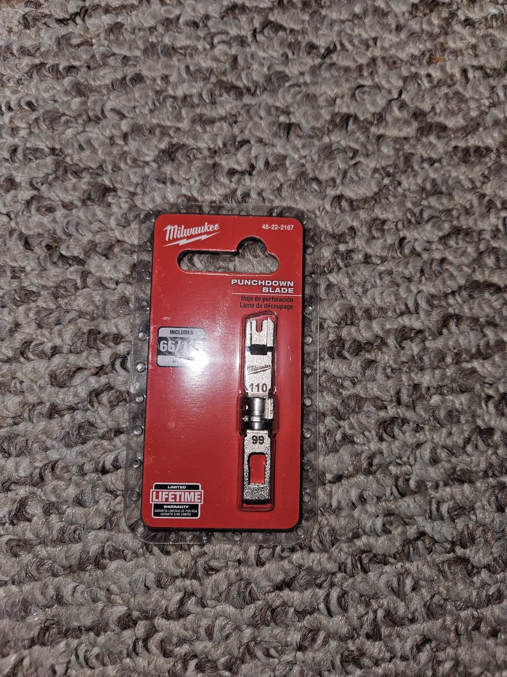 Milwaukee Red Punchdown Blade - Steel Connector Tool